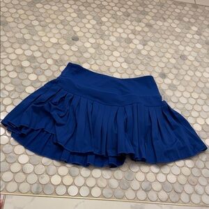 Women’s Royal Blue Pleated Goldhinge Mini Skirt